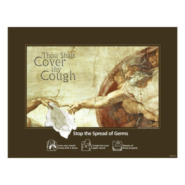 Creation of Adam Cover Your Cough Posters - Braeside Displays